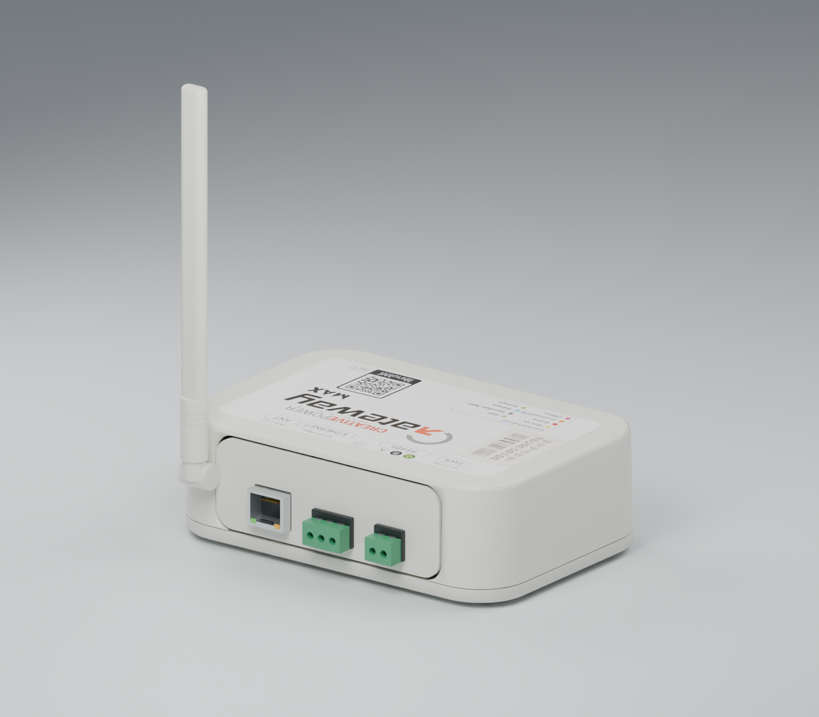 Gateway Max พร้อมพอร์ต Ethernet และขั้วต่อสัญญาณ